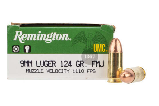 Remington UMC 9mm ammo with 124 grain fmj bullet